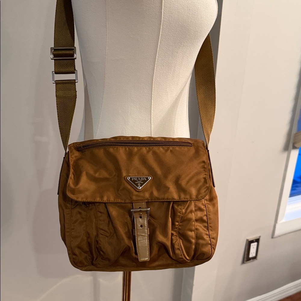 AUTHENTIC Prada Bronze Messenger Bag